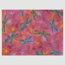 Dragonfly Dance Hot Fuchsia Seidenpapier