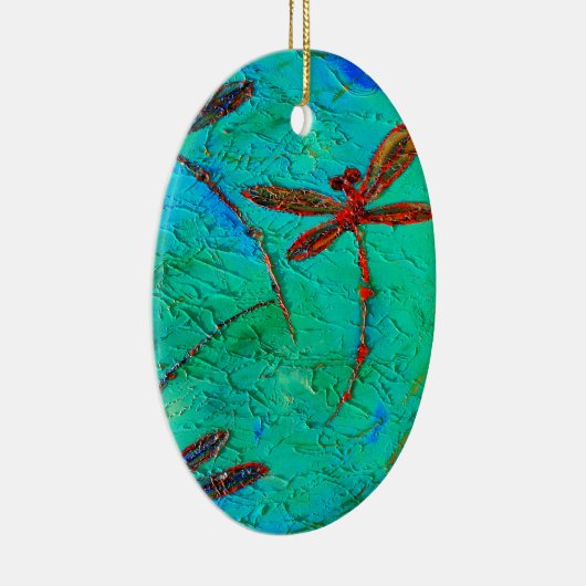 Dragonfly Dance Keramik Ornament (Rechts)