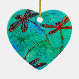 Dragonfly Dance Keramik Ornament