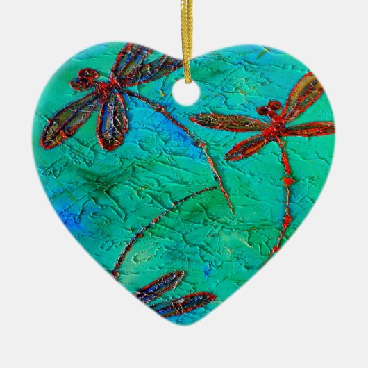 Dragonfly Dance Keramik Ornament (Vorne)