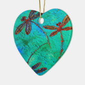 Dragonfly Dance Keramik Ornament (Links)