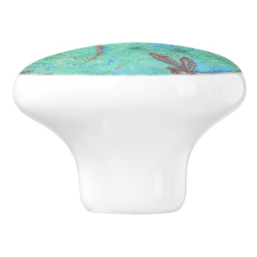 Dragonfly Dance Keramikknauf (Seitenansicht)
