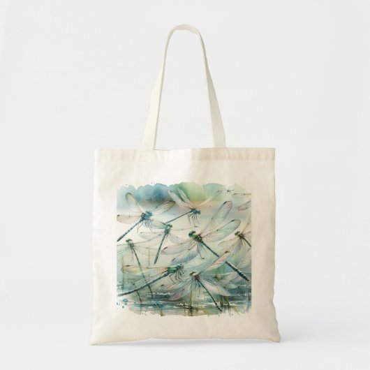 Dragonfly Dance REF181 - Watercolor Tragetasche (Vorne)