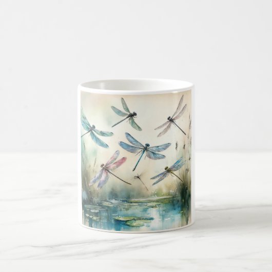 Dragonfly Dance REF201 - Watercolor Kaffeetasse (Mittel)