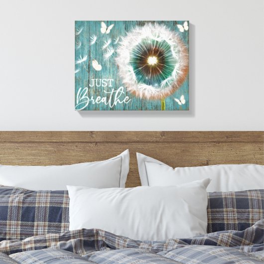 Dragonfly Dandelion Atme einfach die Leinwand Gera (Insitu (Schlafzimmer))
