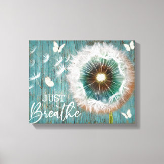 Dragonfly Dandelion Atme einfach die Leinwand Gera