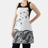 Dragonfly Dandelion Line Art Schürze (InSitu)