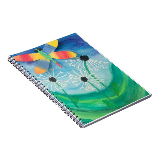 Dragonfly & Dandelion Wasserfarbe Notizblock (Rechte Seite)