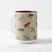 Dragonfly Dandy Coffee/Tee-Tasse Zweifarbige Tasse (Vorderseite Links)