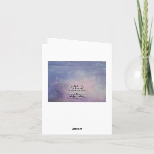 Dragonfly Danke Karte (Rückseite)