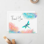 Dragonfly Danke Karte (Vorderseite/Rückseite Beispiel)