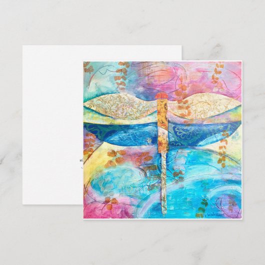 Dragonfly Dankeschön Karte (Vorne/Hinten)
