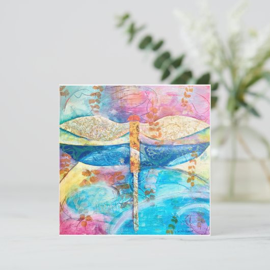 Dragonfly Dankeschön Karte (Stehend Vorderseite)