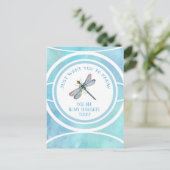 Dragonfly Denken Sie an Sie Postkarte (Stehend Vorderseite)