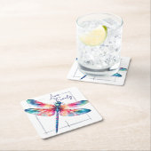 Dragonfly der Freiheit Rechteckiger Pappuntersetzer (Vor Ort)