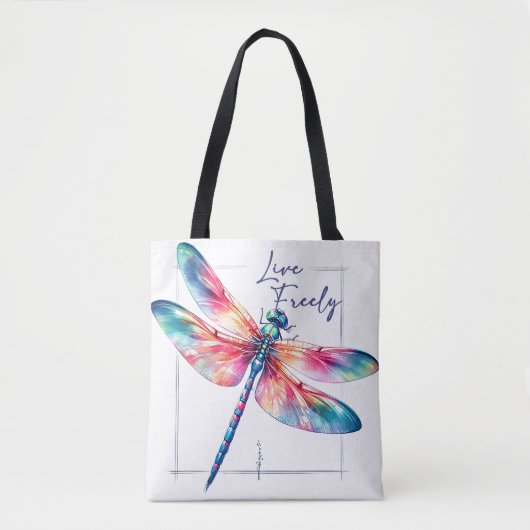 Dragonfly der Freiheit Tasche (Vorderseite)