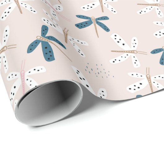 Dragonfly-Design Geschenkpapier (Rolleneckpunkt)