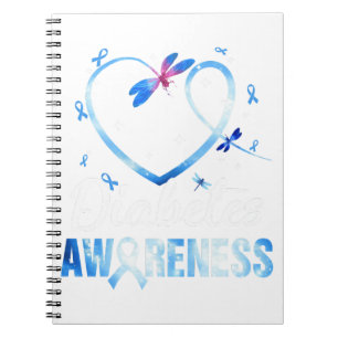 Dragonfly Diabetes Awareness Notizblock