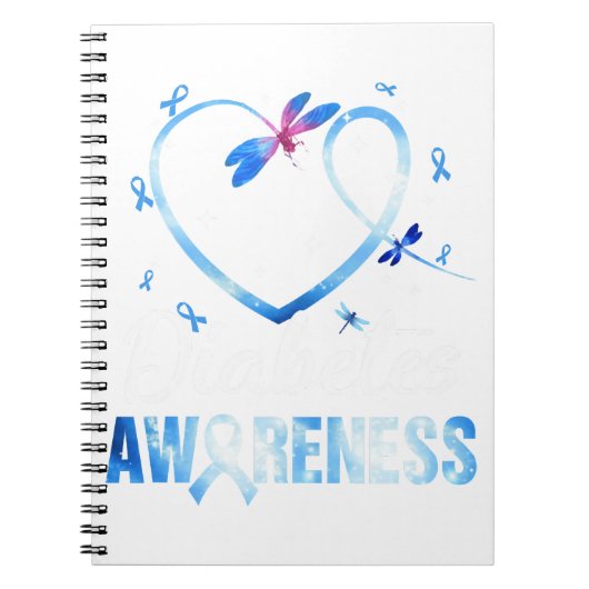 Dragonfly Diabetes Awareness Notizblock (Vorderseite)