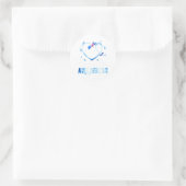 Dragonfly Diabetes Awareness Runder Aufkleber (Tasche)