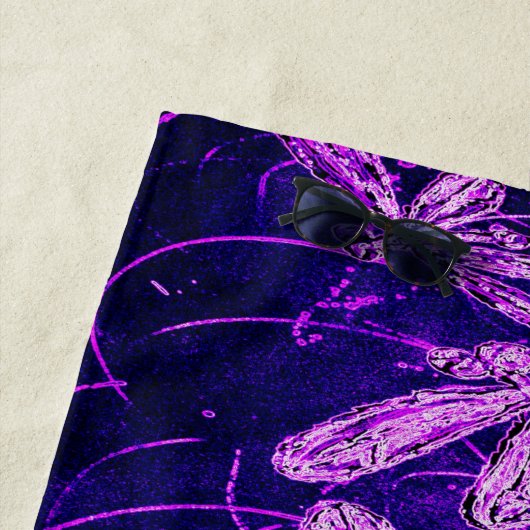 Dragonfly Disco Beach Handtuch (Beispiel)