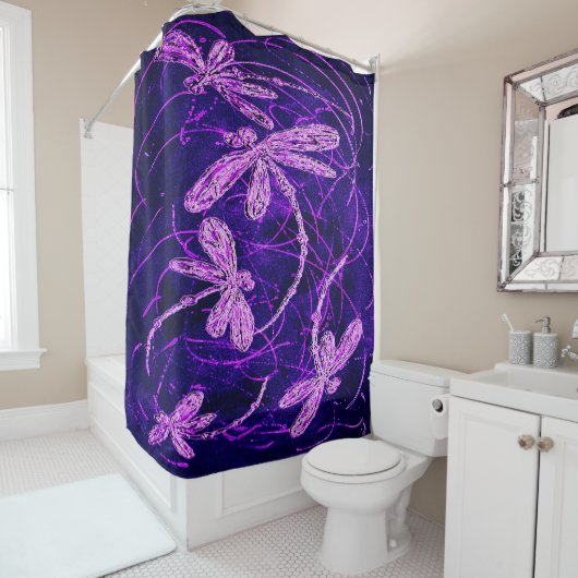 Dragonfly Disco Duschvorhang (Beispiel)