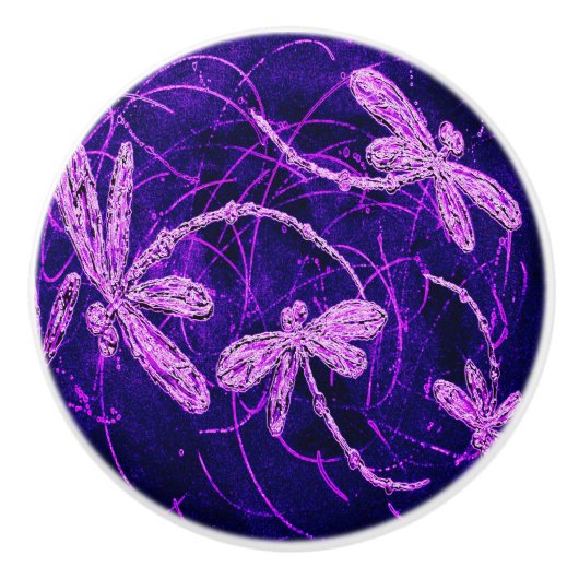 Dragonfly Disco Keramikknauf (Vorderseite)