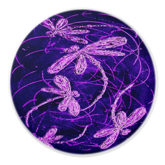 Dragonfly Disco Keramikknauf (Vorderseite)