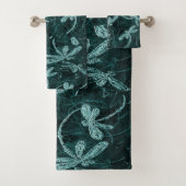 Dragonfly Disco Midnight Blue Badhandtuch Set (Insitu)