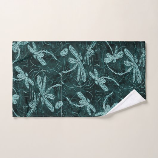 Dragonfly Disco Midnight Blue Badhandtuch Set (Handtuch)