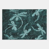 Dragonfly Disco Midnight Blue Geschenkpapier Set (Vorderseite 2)