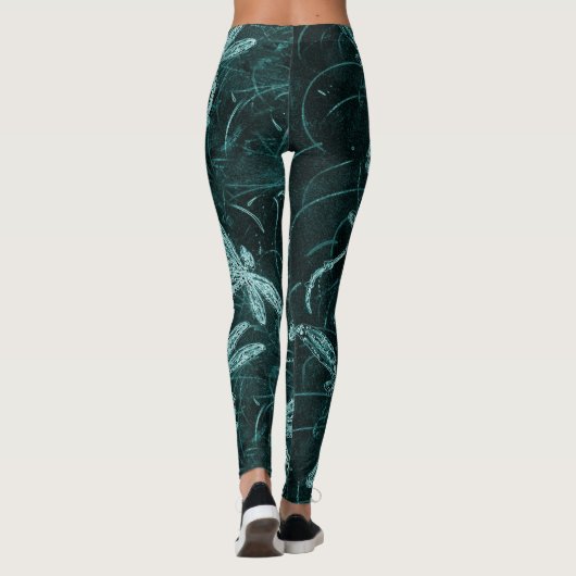 Dragonfly Disco Midnight Blue Leggings (Rückseite)