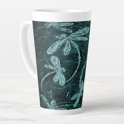 Dragonfly Disco Midnight Blue Milchtasse (Linke Ecke)