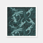 Dragonfly Disco Midnight Blue Serviette (Vorderseite)