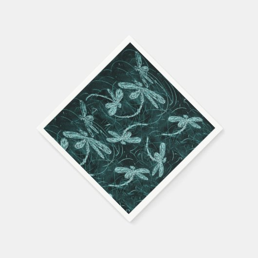 Dragonfly Disco Midnight Blue Serviette (Ecke)