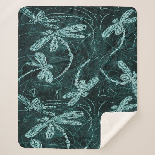 Dragonfly Disco Midnight Blue Sherpadecke (Vorderseite)