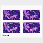 Dragonfly Disco Rechteckiger Aufkleber (Blatt)