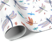 Dragonfly Drachenfliegen Geschenkpapier (Rolleneckpunkt)