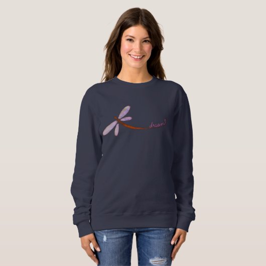 Dragonfly Dream Abstrakte Kunst zu tragen Sweatshirt (Vorne ganz)