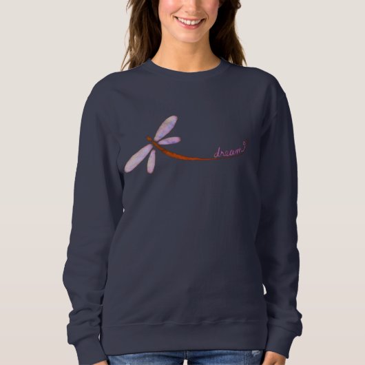 Dragonfly Dream Abstrakte Kunst zu tragen Sweatshirt (Vorderseite)
