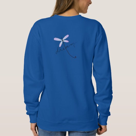 Dragonfly Dream Abstrakte Kunst zu tragen Sweatshirt (Rückseite)