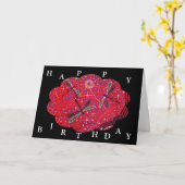 Dragonfly Dream Geburtstagskarte Karte (Gelbe Blume)