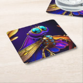 Dragonfly Dreaming Ember Rechteckiger Pappuntersetzer (angewinkelt)