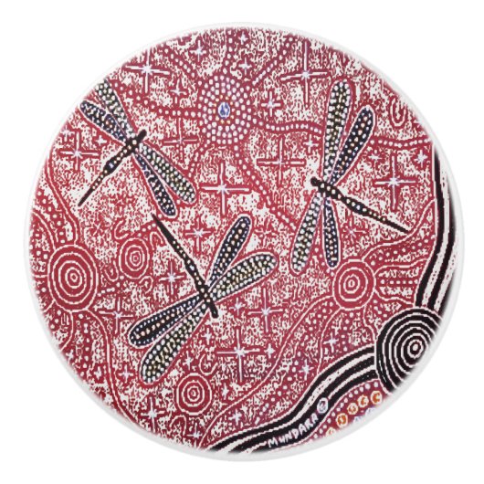 Dragonfly Dreaming Keramik Knob Keramikknauf (Vorderseite)