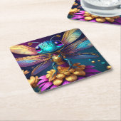 Dragonfly Dreaming Zephyr Rechteckiger Pappuntersetzer (angewinkelt)