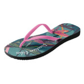Dragonfly Dreams Custom Flip Flops Badesandalen (Schrägansicht)