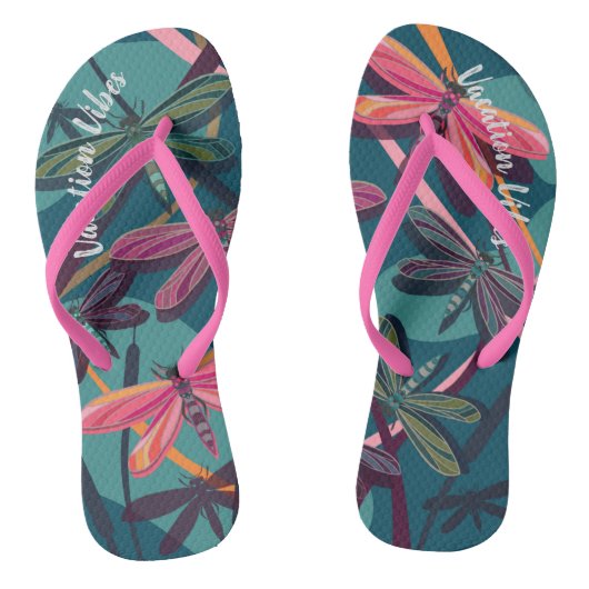 Dragonfly Dreams Custom Flip Flops Badesandalen (Fußbett)