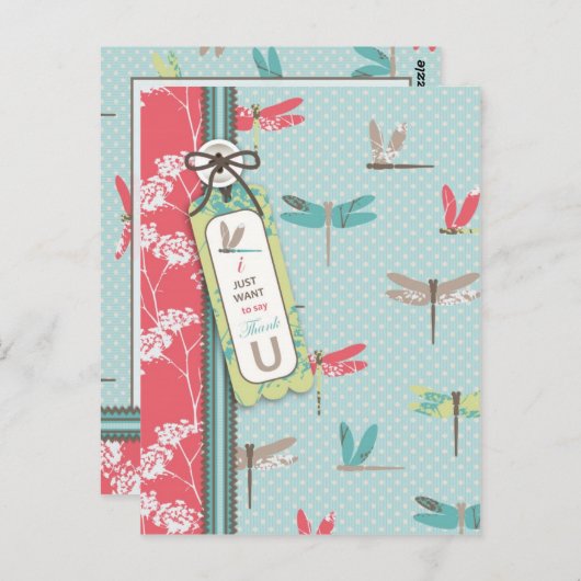 Dragonfly Dreams TY Postcard B Postkarte (Vorne/Hinten)