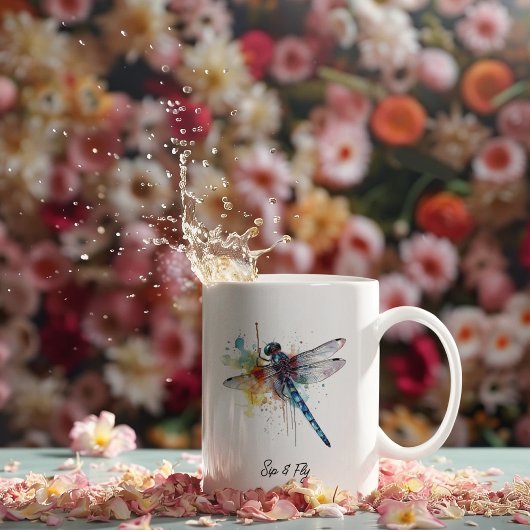 Dragonfly Dreamscape, custom Kaffeetasse