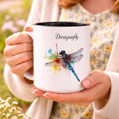Dragonfly Dreamscape, kundenspezifisch Zweifarbige Tasse